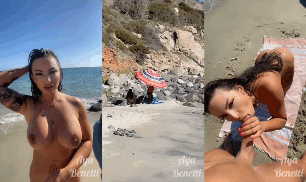 Aya Benetti Caught Sucking Boyfriend On The Beach Porn Video Leaked